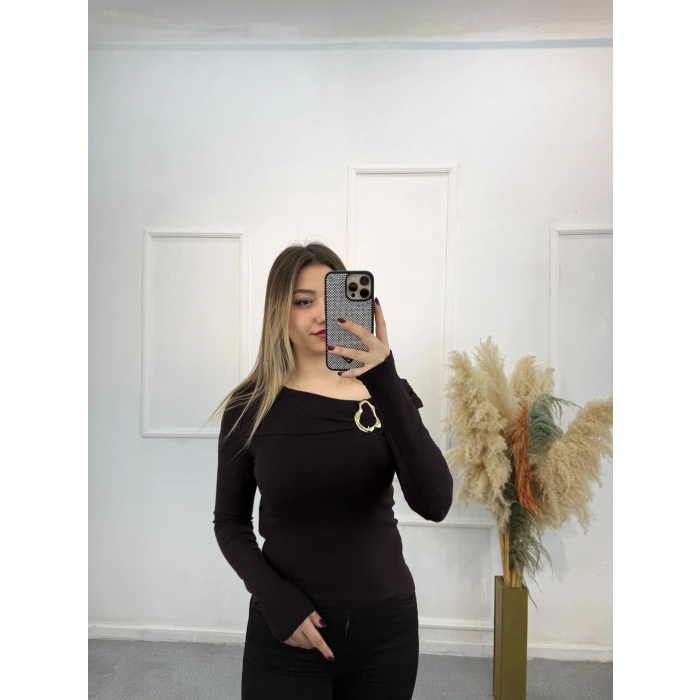 Limerence Gold Tokalı Bluz  060