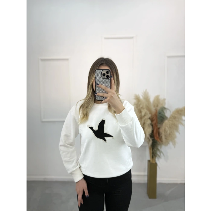 Willow Bymn Siyah Şeritli Sweatshirt