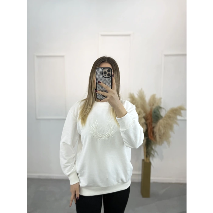 Stal Ntwork Nakışlı Sweatshirt