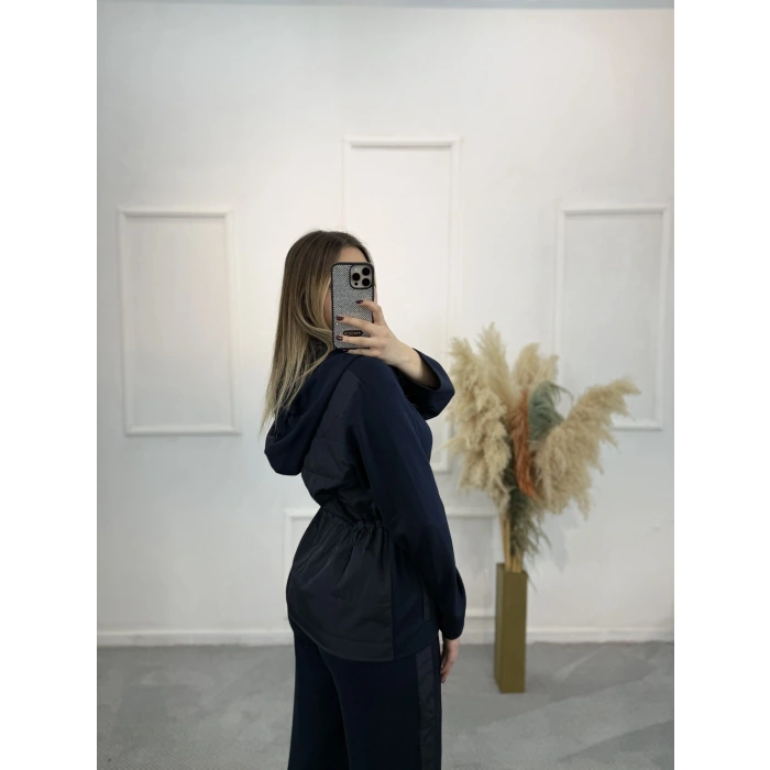 Neww Arka Kapitone Detaylı Kapişonlu İkili Takım