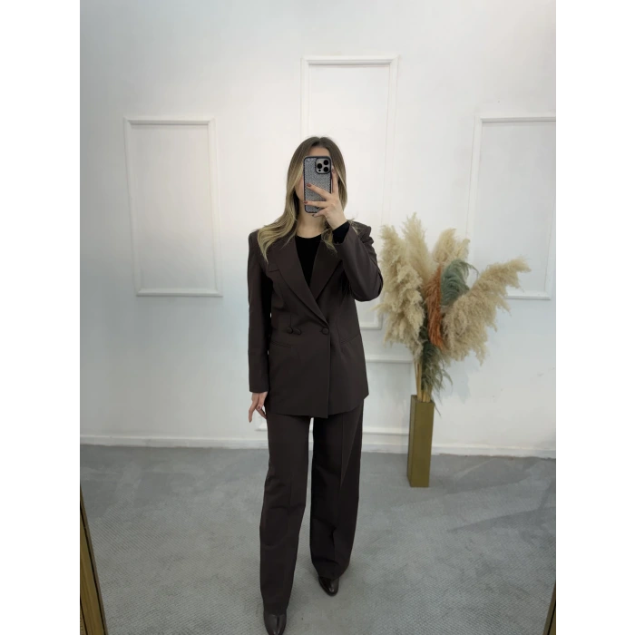 Zra Palazzo Pantolonlu Blazer İkili Takım