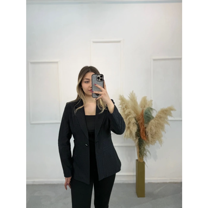 Güpürlü Astarlı Blazer Ceket