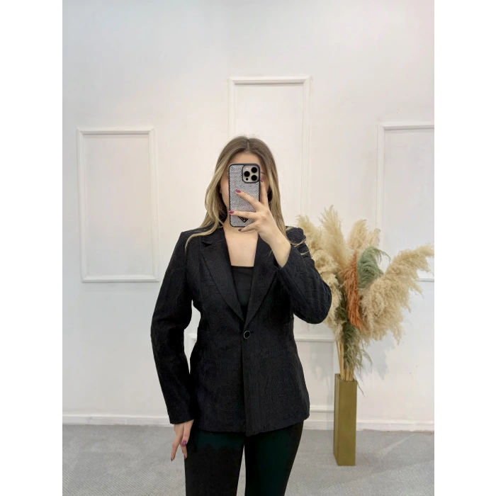 Güpürlü Astarlı Blazer Ceket