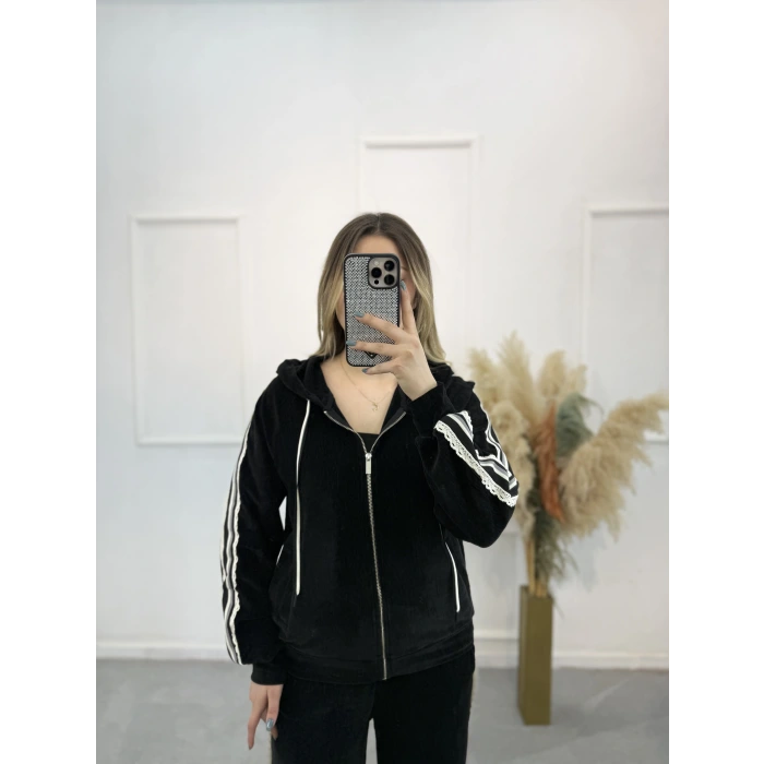 Sitelli Şerit Detaylı Premium İkili Takım