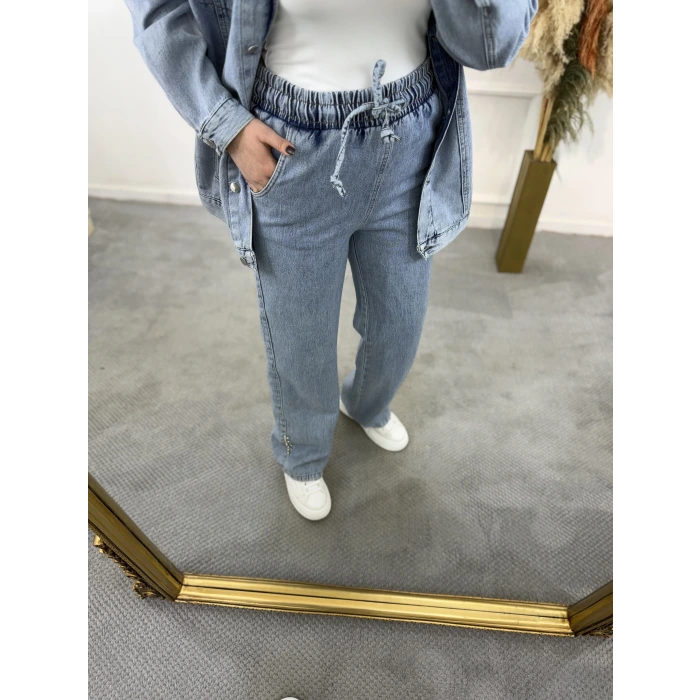 Bliss Yağmur Taşlı Denim İkili Takım