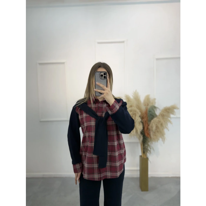 Camisa Ekoseli İkili Takım