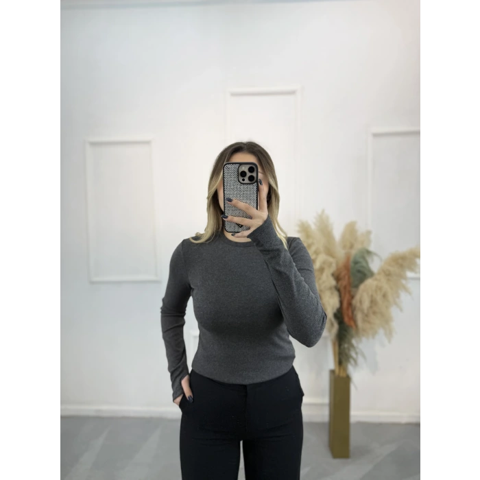 Sea Arka Dikişli Parmak Geçmeli Bluz