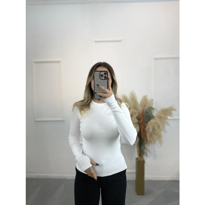 Sea Arka Dikişli Parmak Geçmeli Bluz