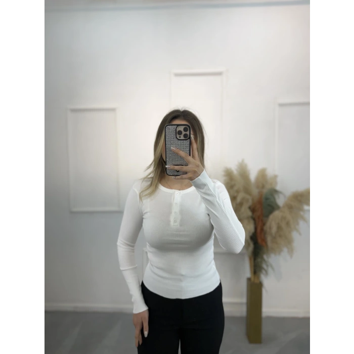 Eav Düğmeli Fitilli Bluz