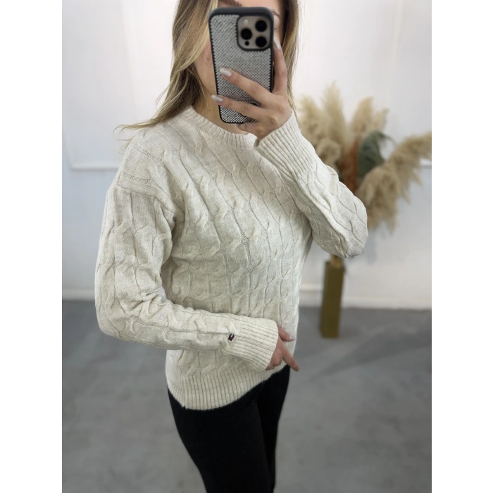 LivionTomy  Örgü Desenli Triko Kazak