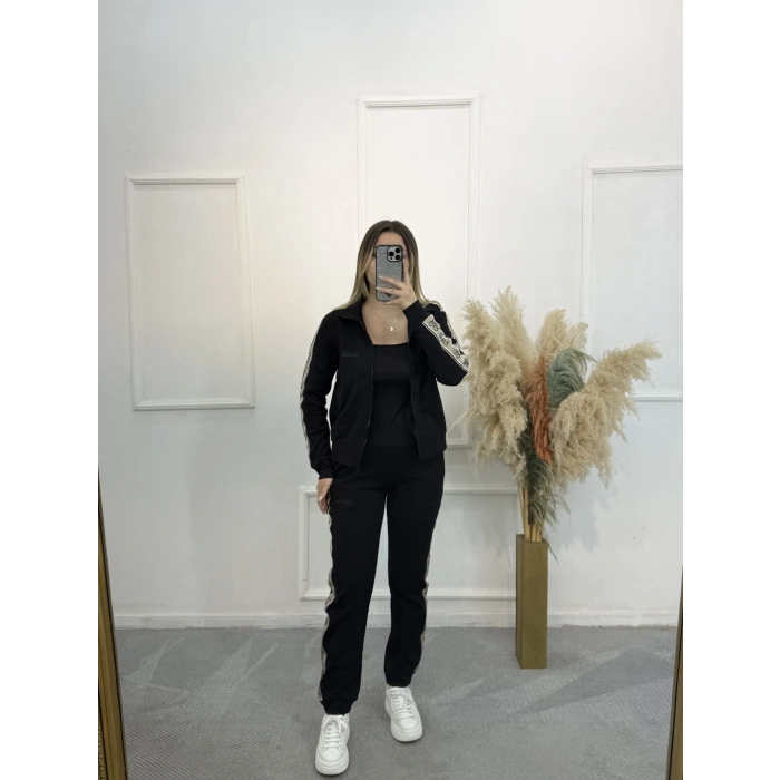 Libata Guess Logo Şeritli İkili Takım