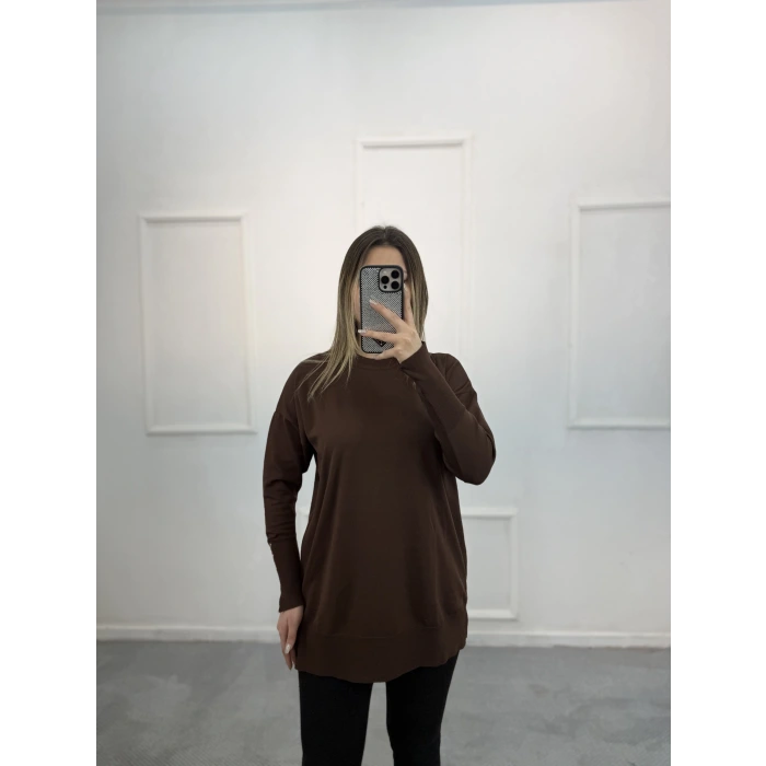 Sork Kol Zımbalı Merserize Tunik