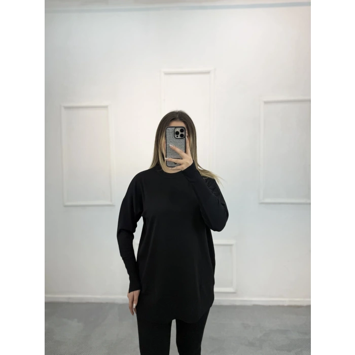 Sork Kol Zımbalı Merserize Tunik