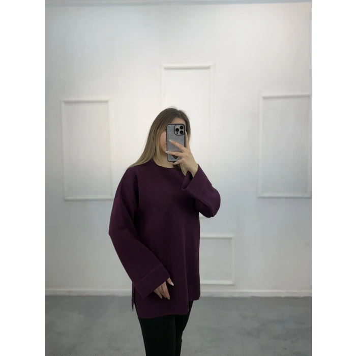 Hafi Simli Kol Katlamalı Merseize Tunik