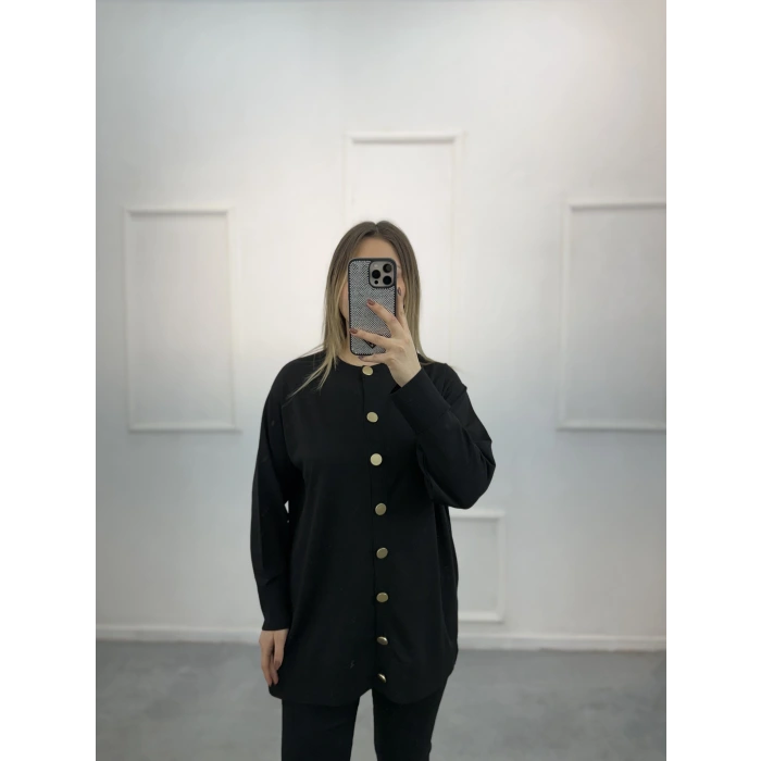 Slow Düğmeli Merserize Hırka