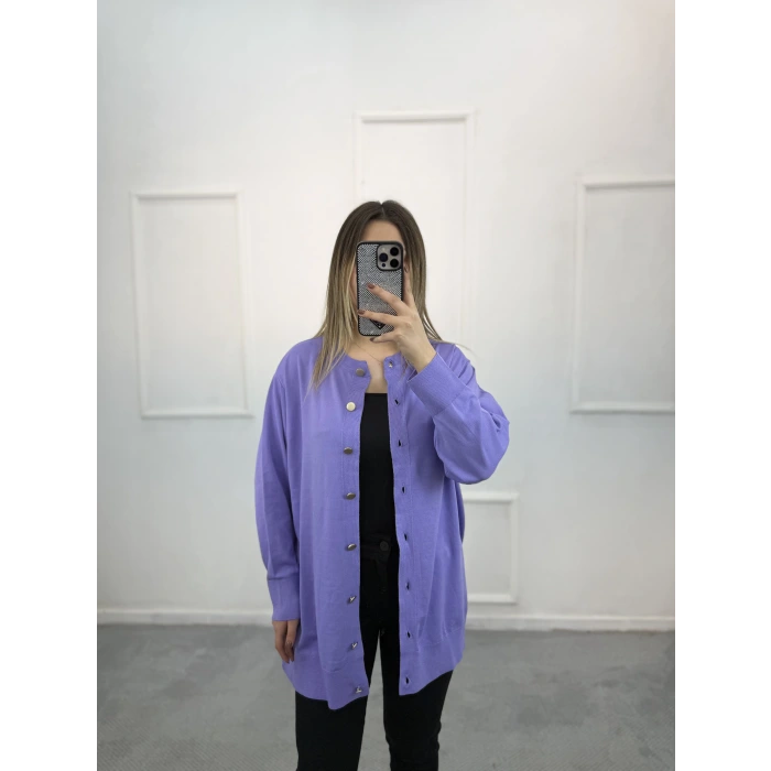 Slow Düğmeli Merserize Hırka