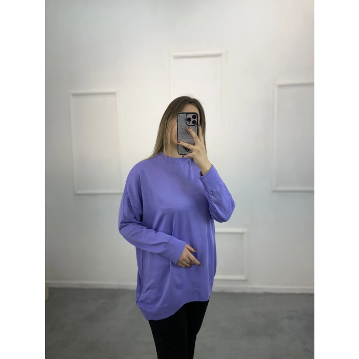 Wety Düz Kol Katlamalı Merserize Tunik