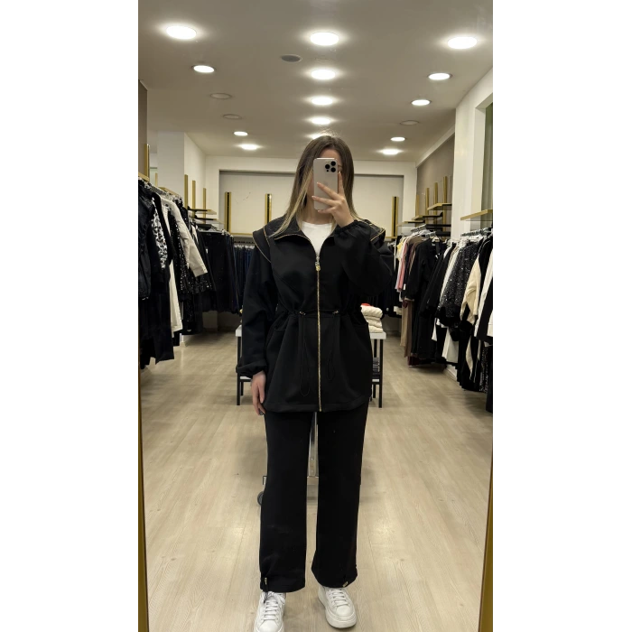 Omzu Fermuar Detaylı Scuba İkili Takım