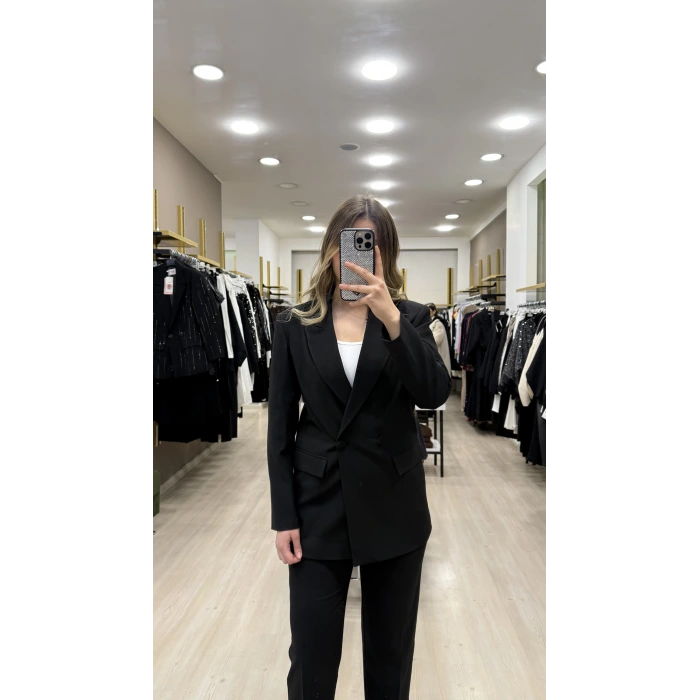 Merry Kruvaze Yaka Blazer İkili Takım