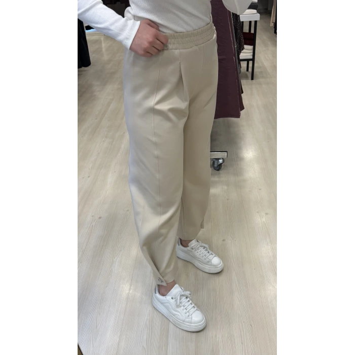 Scuba Ayak Ucu Broşlu Pantolon