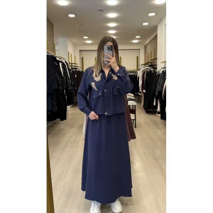 Yaprak Nakışlı Tensel İkili Takım