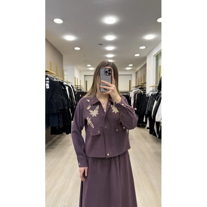 Yaprak Nakışlı Tensel İkili Takım