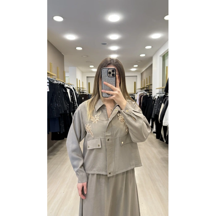 Yaprak Nakışlı Tensel İkili Takım