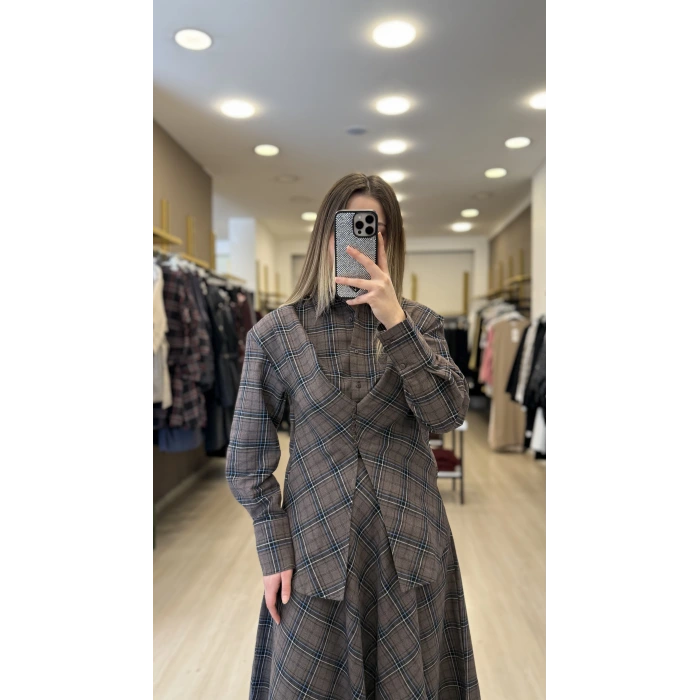 Slone Ekose Detaylı Etekli İkili Takım