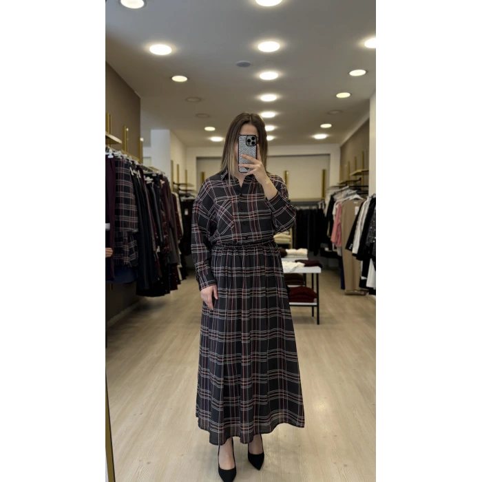 Slon Ekoseli Tensel Etekli İkili Takım