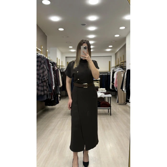Wiko Düğme Ve Kemer Detaylı Elbise