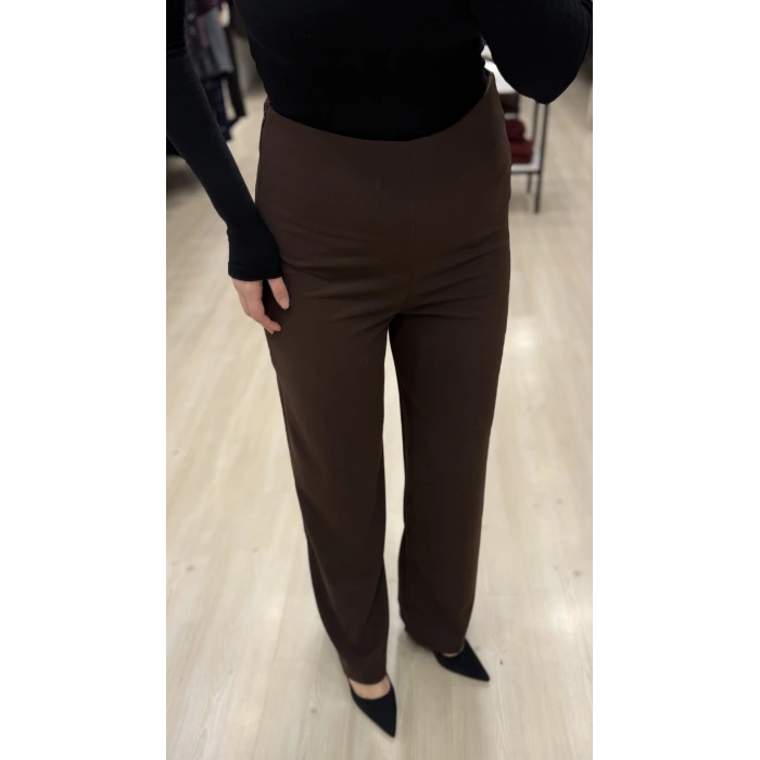 Class Yandan Fermuarlı Likralı Palazzo Pantolon