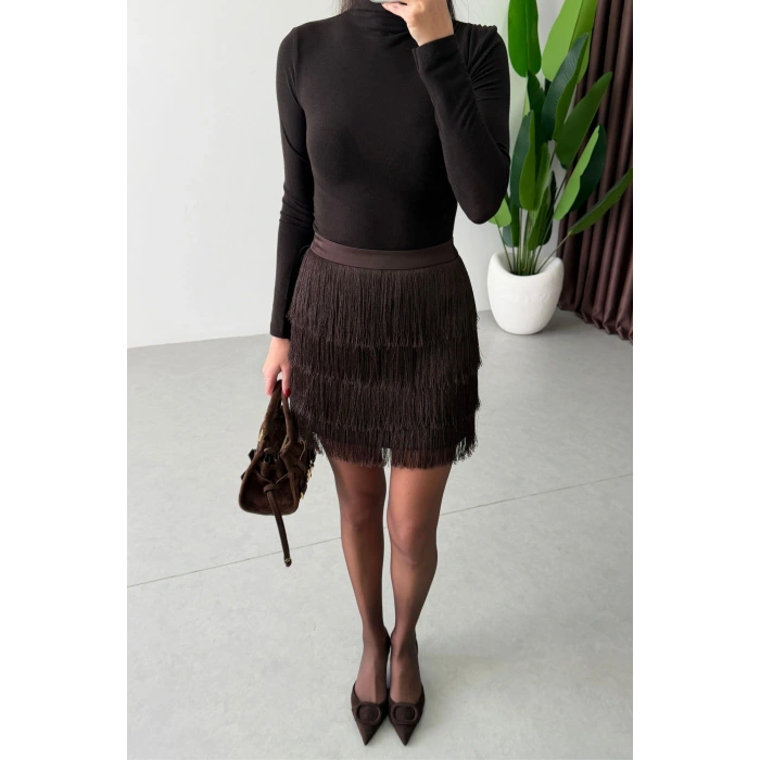 Asimetrik Kesim Saten Etek