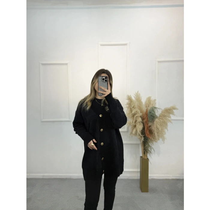 Atten Önden Düğmeli Yumoş Hırka