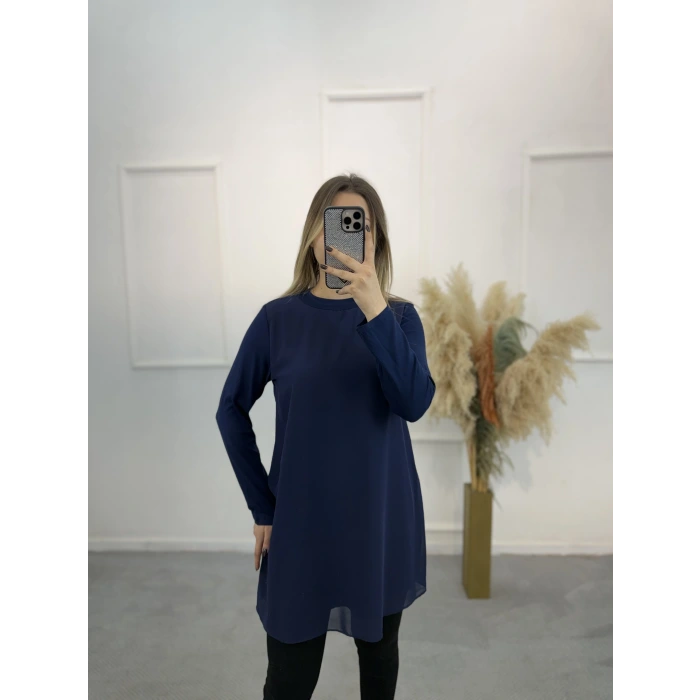 Coper Önü Şifon Uzun Kollu İçlik