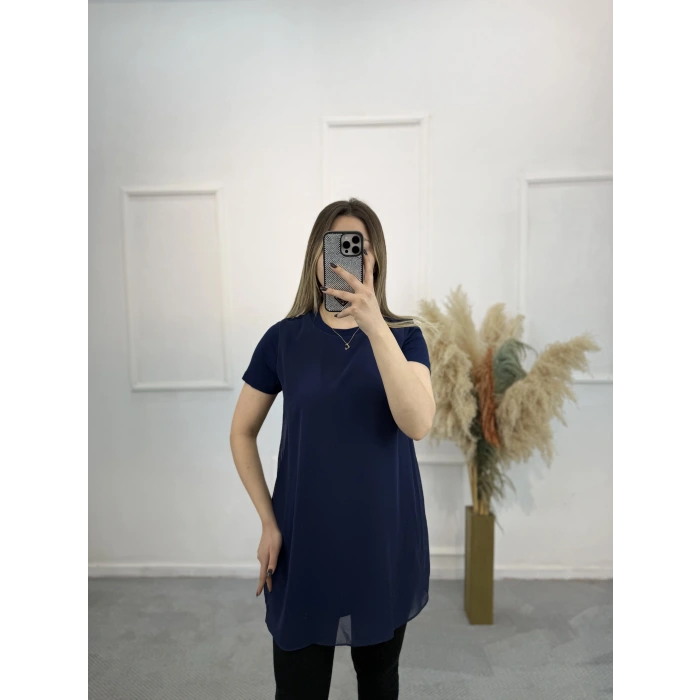 Denny Önü Şifon Yarım Kollu İçlik