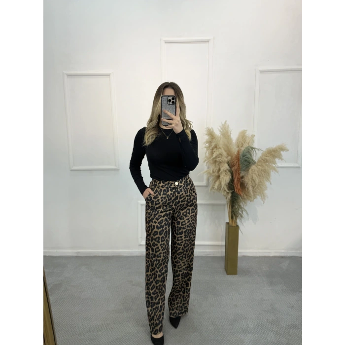 Gelid Leopar Palazzo Pantolon