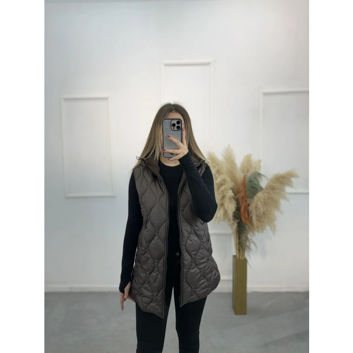 Gewca Yanları Çıt Kapişonlu Şişme Yelek