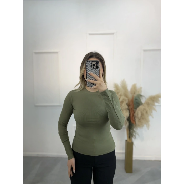 Jen Fitilli Uzun Kol Crop