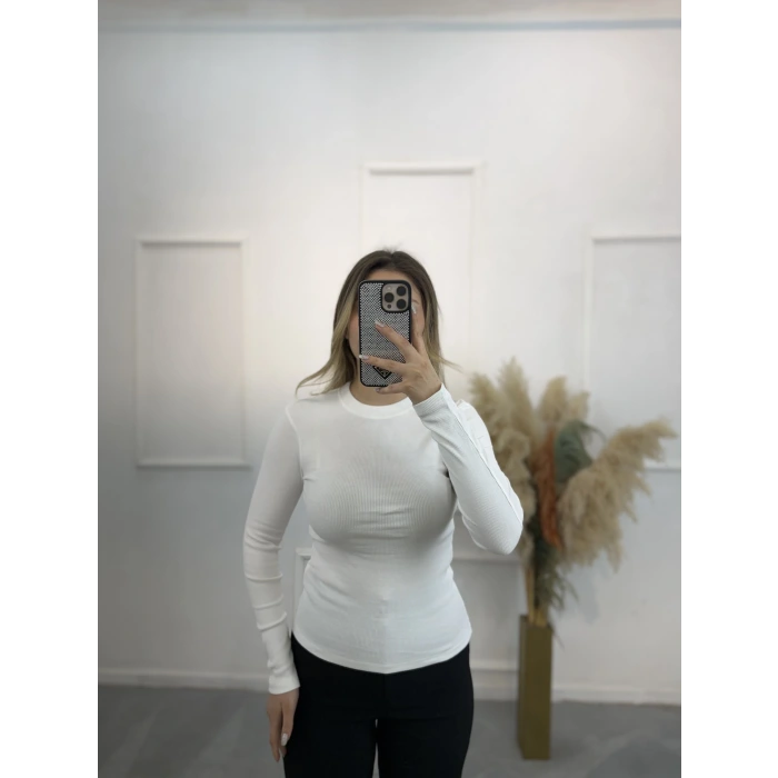 Jen Fitilli Uzun Kol Crop