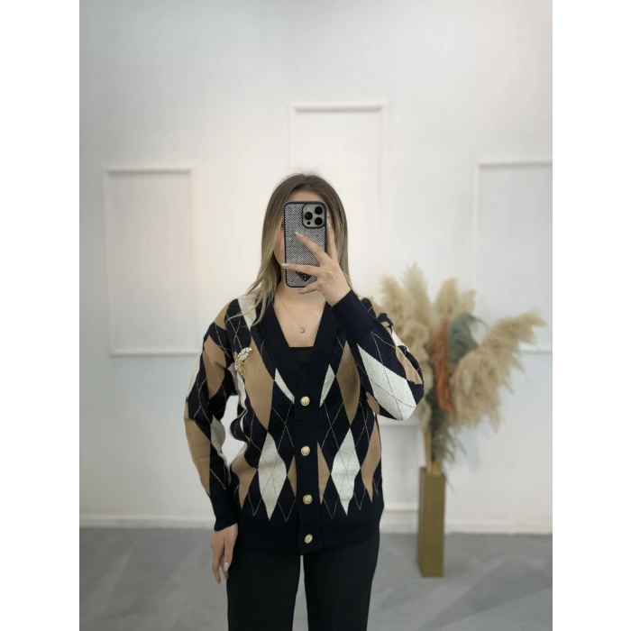 Kovaw Bymn Arı Broşlu Hırka