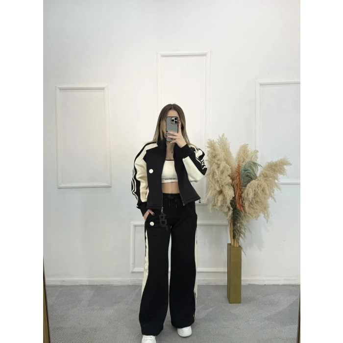 Leduc Şerit Detaylı Üçlü Takım