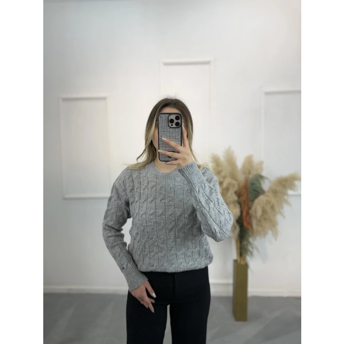 LivionTomy  Örgü Desenli Triko Kazak