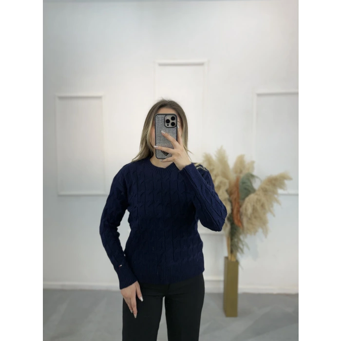 LivionTomy  Örgü Desenli Triko Kazak