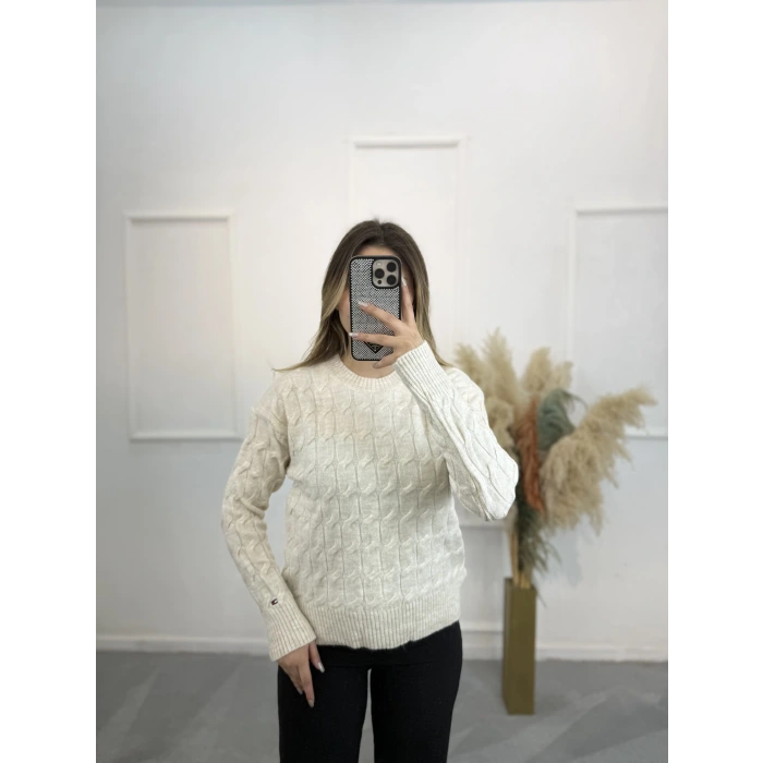 LivionTomy  Örgü Desenli Triko Kazak