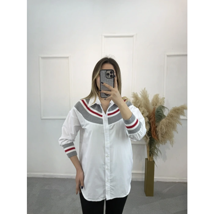 Loris Tiriko Çizgi Detaylı Gömlek