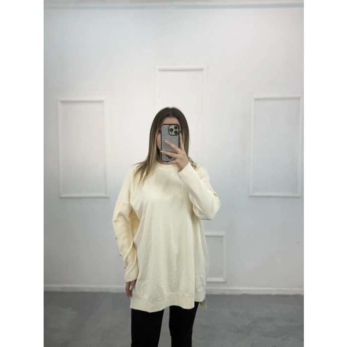 Lozi Kol Düğmeli Merserize Tunik