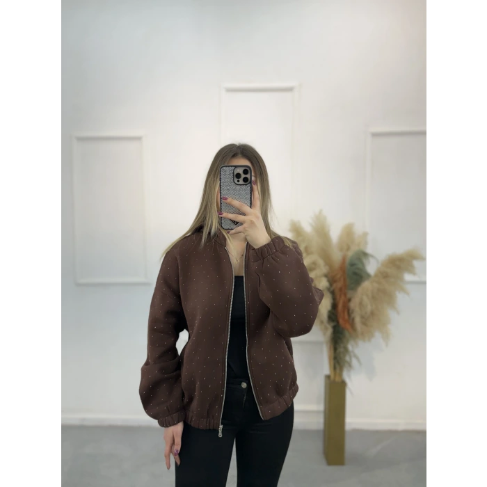 Nillo Taş Detaylı Kapişonlu Ceket