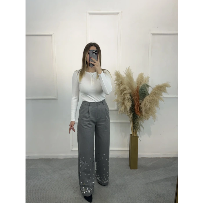 Pants  Payet İşlemeli Palazzo Pantolon