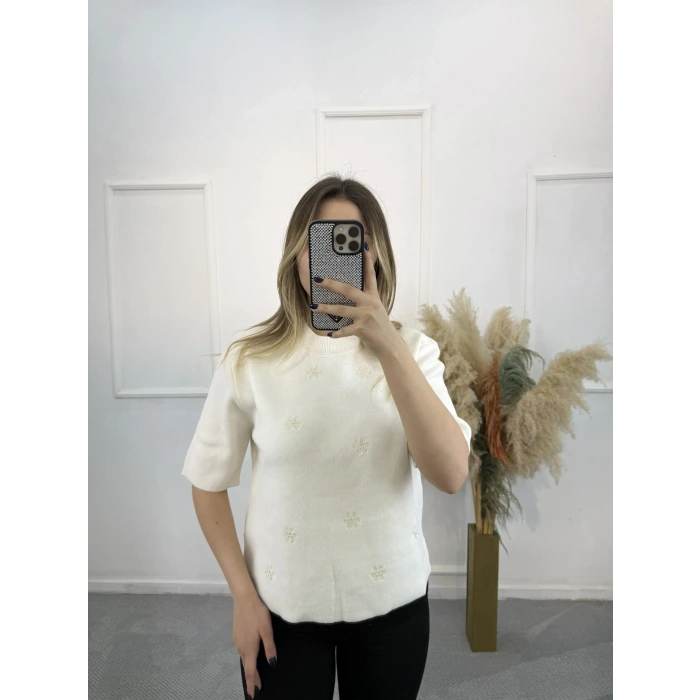 Purlie Nakışlı Triko Kazak