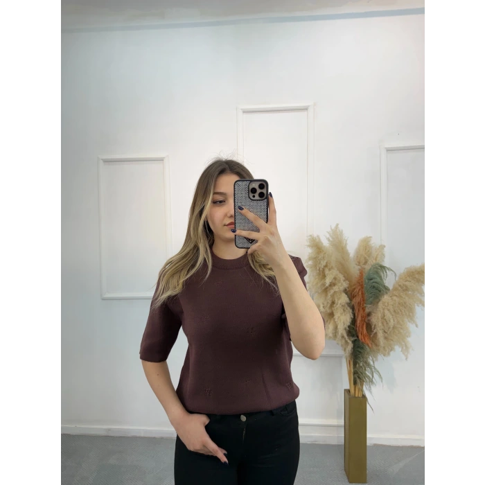 Purlie Nakışlı Triko Kazak